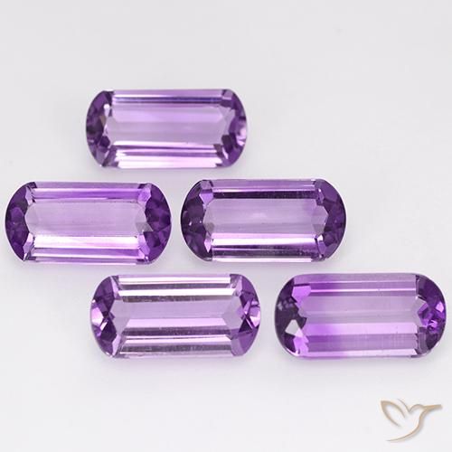 Gemas de Amatista Violeta púrpura intenso natural de 4.92 ct, Elegante, VS