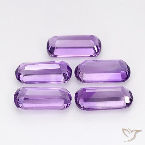 Gemas de Amatista Violeta púrpura intenso natural de 4.92 ct, Elegante, VS