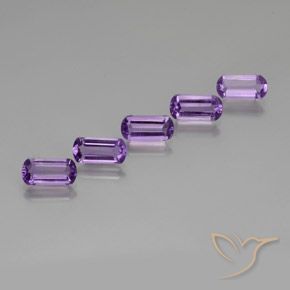 Gemas de Amatista Violeta púrpura intenso natural de 4.97 ct, Elegante, VS
