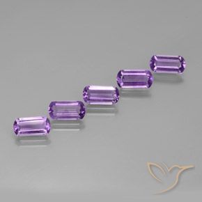 Gemas de Amatista Violeta púrpura oscuro medio natural de 5.19 ct, Elegante, VS