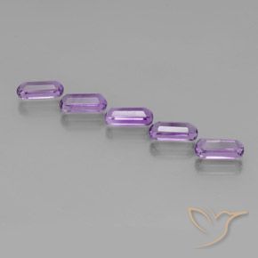 Gemas de Amatista Violeta púrpura oscuro medio natural de 5.19 ct, Elegante, VS