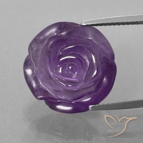 17.93ct Natural Violeta medio Amatista, Corte Flor, Transparente / Translúcido