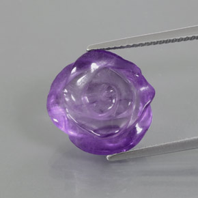 Amatista Violeta natural de 9.22 ct, Transparente, Transparente / Translúcido