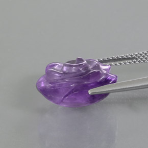Amatista Violeta natural de 9.22 ct, Transparente, Transparente / Translúcido