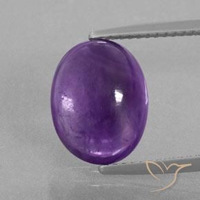 5.10ct Natural Violeta oscuro Amatista, Ovalada, Transparente / Translúcido