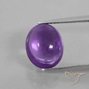 3.79ct Natural Violeta púrpura intenso Amatista, Ovalada, Transparente / Translúcido