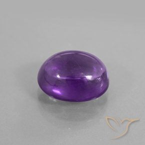 Amatista Violeta púrpura intenso natural de 3.79 ct, Ovalada, Transparente / Translúcido