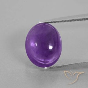 4.27ct Natural Violeta púrpura Amatista, Ovalada, Transparente / Translúcido