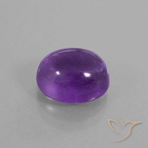 Amatista Violeta púrpura natural de 4.27 ct, Ovalada, Transparente / Translúcido