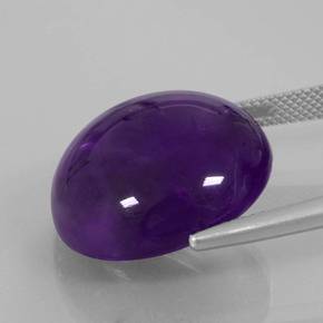 Amatista Violeta natural de 26.75 ct, Corte Redondo, Transparente