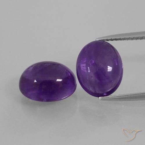 7.85ctw Natural Violeta medio Amatista, Ovalada, Transparente