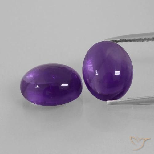 8.26ctw Natural Violeta medio Amatista, Ovalada, Transparente