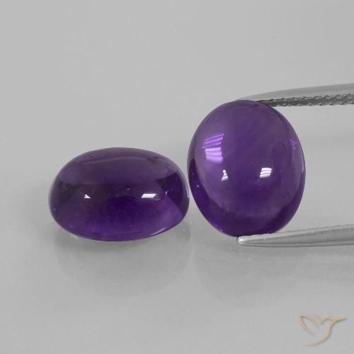 8.17ctw Natural Violeta medio Amatista, Ovalada, Transparente