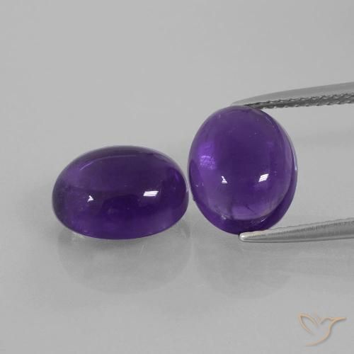 6.90ctw Natural Violeta medio Amatista, Ovalada, Transparente