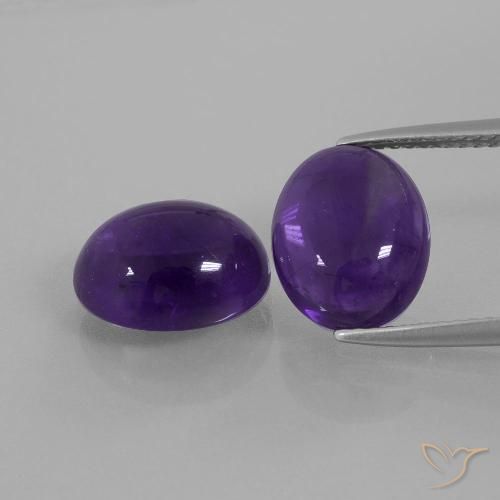 7.27ctw Natural Violeta medio Amatista, Ovalada, Transparente