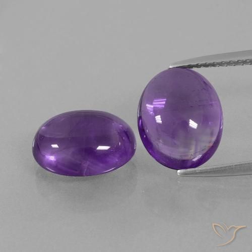 6.94ctw Natural Violeta claro medio Amatista, Ovalada, Transparente