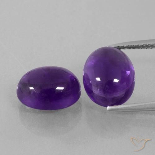 8.09ctw Natural Violeta medio Amatista, Ovalada, Transparente