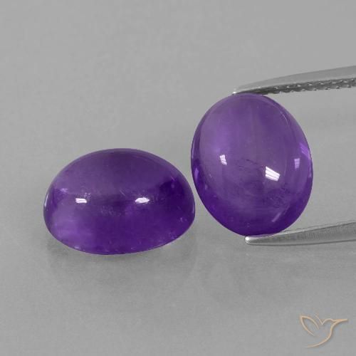 7.70ctw Natural Violeta medio Amatista, Ovalada, Transparente