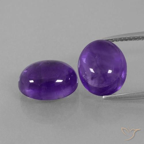 7.38ctw Natural Violeta medio Amatista, Ovalada, Transparente