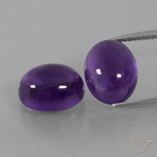 8.98ctw Natural Violeta medio Amatista, Ovalada, Transparente