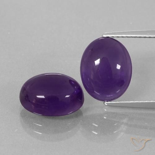 7.80ctw Natural Violeta claro medio Amatista, Ovalada, Transparente