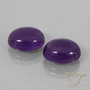Gemas de Amatista Violeta claro medio natural de 7.80 ct, Ovalada, Transparente