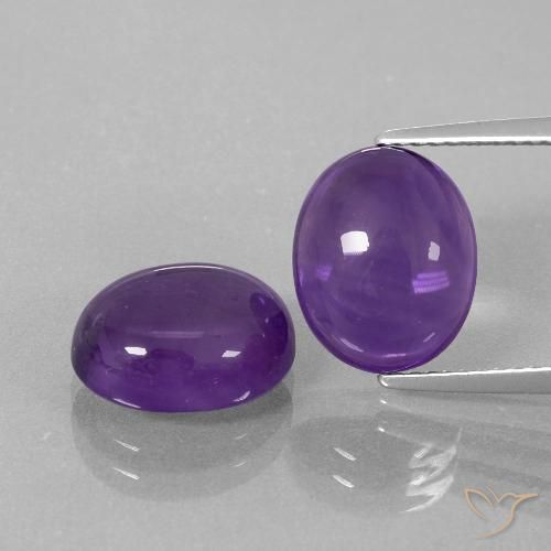 7.55ctw Natural Violeta claro medio Amatista, Ovalada, Transparente