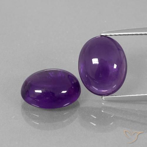 6.94ctw Natural Violeta claro medio Amatista, Ovalada, Transparente