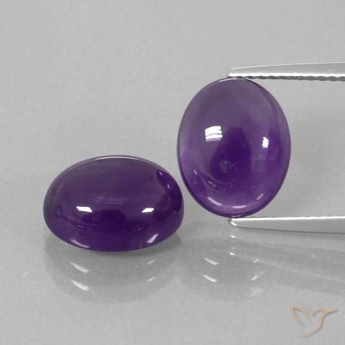 7.42ctw Natural Violeta claro medio Amatista, Ovalada, Transparente