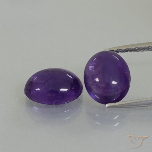6.87ctw Natural Violeta medio Amatista, Ovalada, Transparente