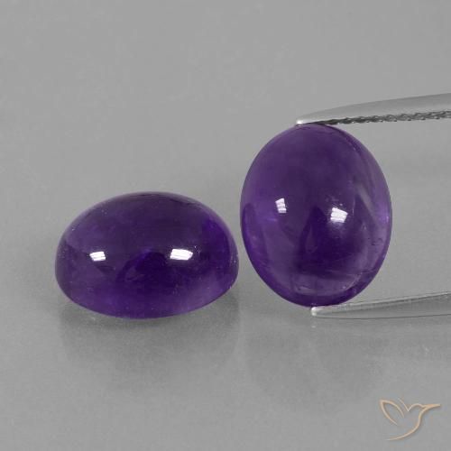 8.43ctw Natural Violeta medio Amatista, Ovalada, Transparente