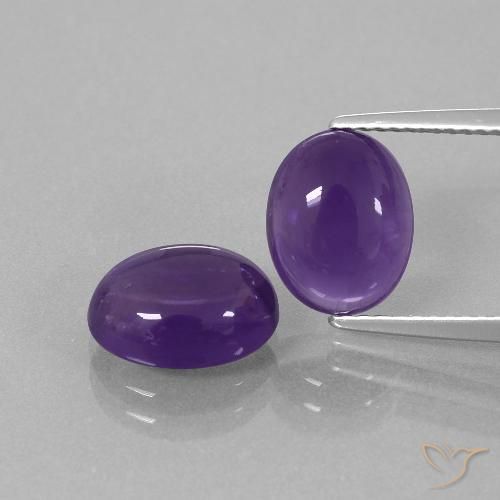 5.40ctw Natural Violeta medio Amatista, Ovalada, Transparente