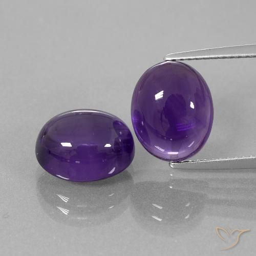 9.22ctw Natural Violeta medio Amatista, Ovalada, Transparente
