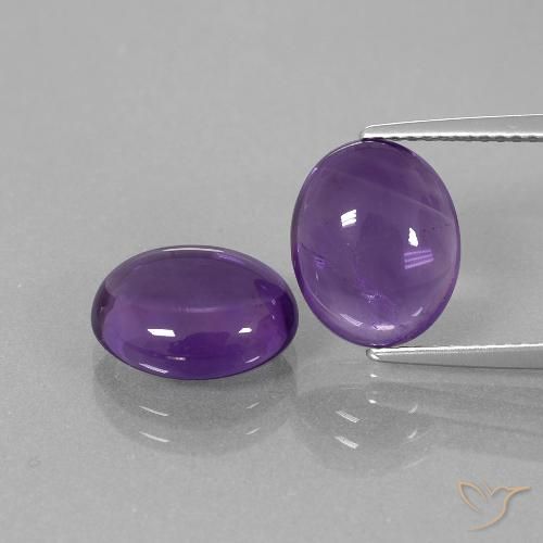 6.69ctw Natural Violeta claro medio Amatista, Ovalada, Transparente