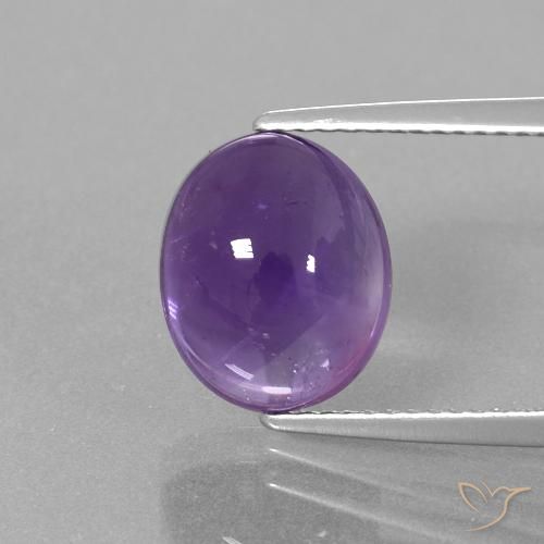 4.47ct Natural Violeta claro medio Amatista, Ovalada, Transparente