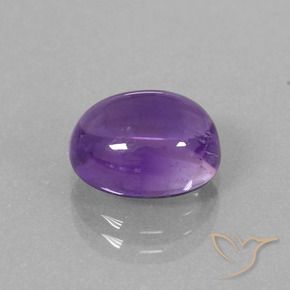 Amatista Violeta claro medio natural de 4.47 ct, Ovalada, Transparente
