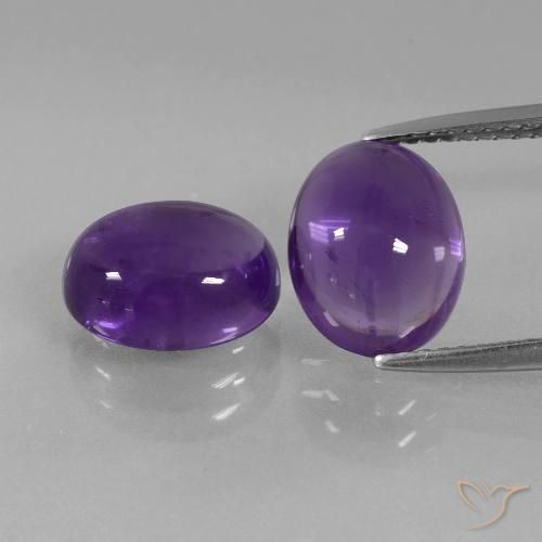 5.74ctw Natural Violeta medio Amatista, Ovalada, Transparente