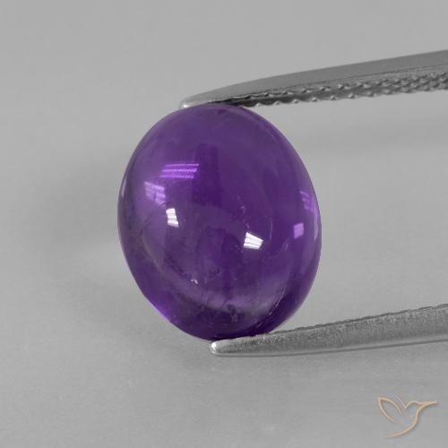 3.85ct Natural Violeta claro medio Amatista, Ovalada, Transparente