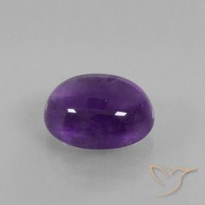 Amatista Violeta claro medio natural de 3.85 ct, Ovalada, Transparente