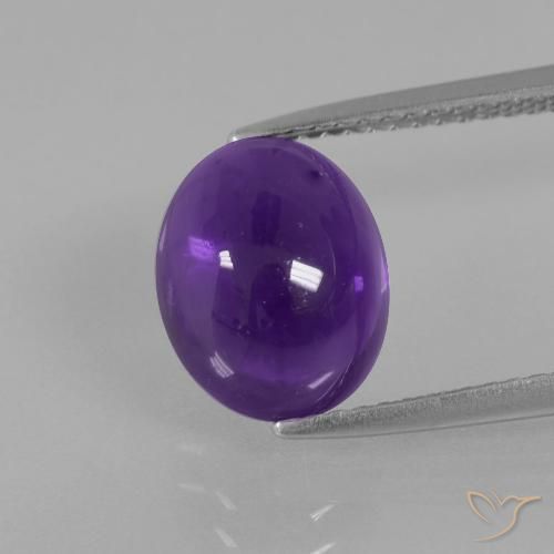 3.62ct Natural Violeta medio Amatista, Ovalada, Transparente