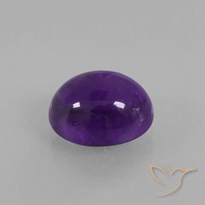 Amatista Violeta medio natural de 3.62 ct, Ovalada, Transparente