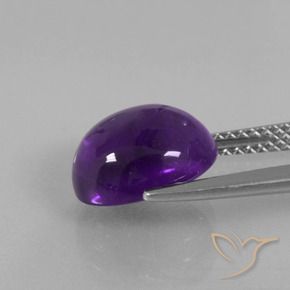 Amatista Violeta medio natural de 3.62 ct, Ovalada, Transparente