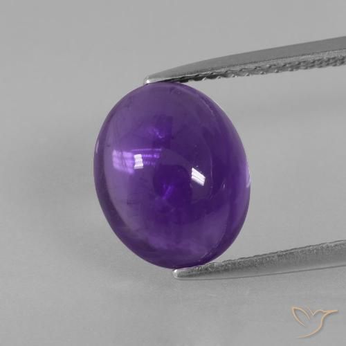 3.81ct Natural Violeta medio Amatista, Ovalada, Transparente
