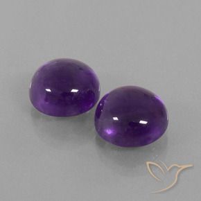 Gemas de Amatista Violeta medio natural de 11.04 ct, Redondo, Transparente