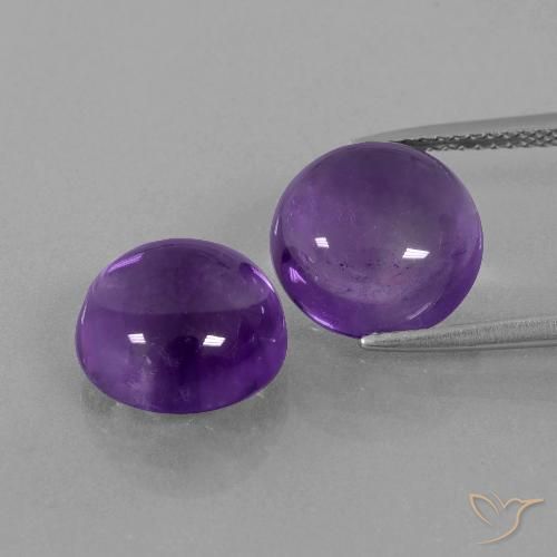 10.21ctw Natural Violeta medio Amatista, Redondo, Transparente