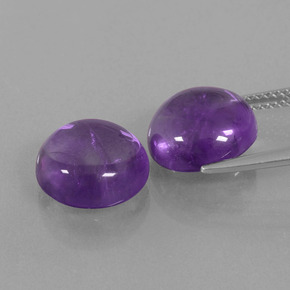 Gemas de amatista violeta medio natural de 9,66 ct, corte redondo, transparente