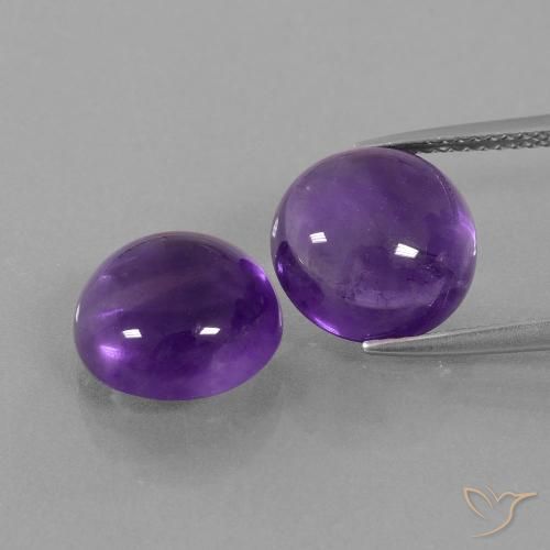 10.07ctw Natural Violeta medio Amatista, Redondo, Transparente