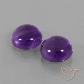 Gemas de Amatista Violeta medio natural de 10.07 ct, Redondo, Transparente