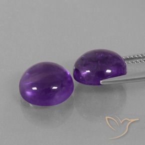 Gemas de Amatista Violeta medio natural de 10.07 ct, Redondo, Transparente