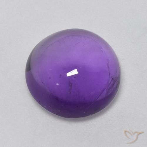 Amatista Violeta claro medio natural de 4.55 ct, Redondo, Transparente
